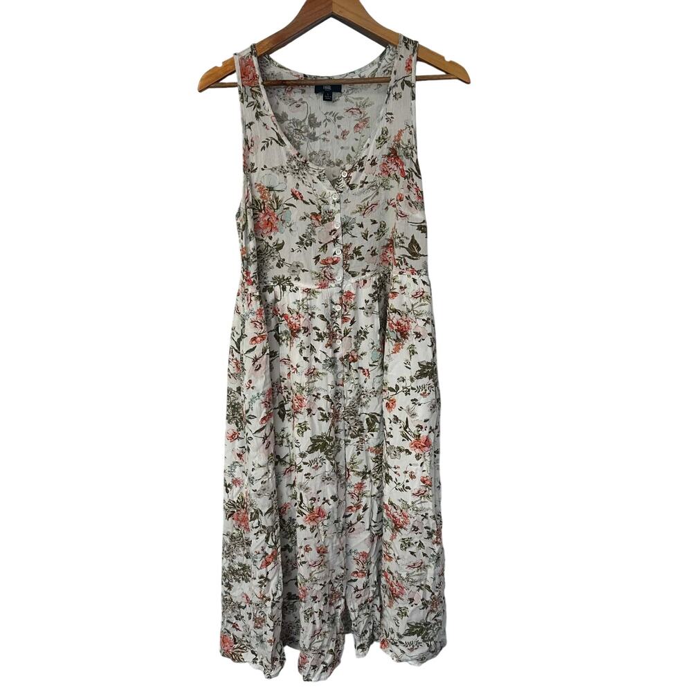 FRYE Women’s Floral Maxi Dress Size L Brand Label Botanical Boho Cottagecore